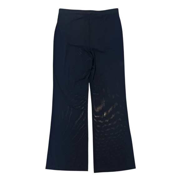 Halara High Waisted 2-in-1 Sheer Mesh Dance Flare Pants Indigo Navy Womens Large - Picture 5 of 6